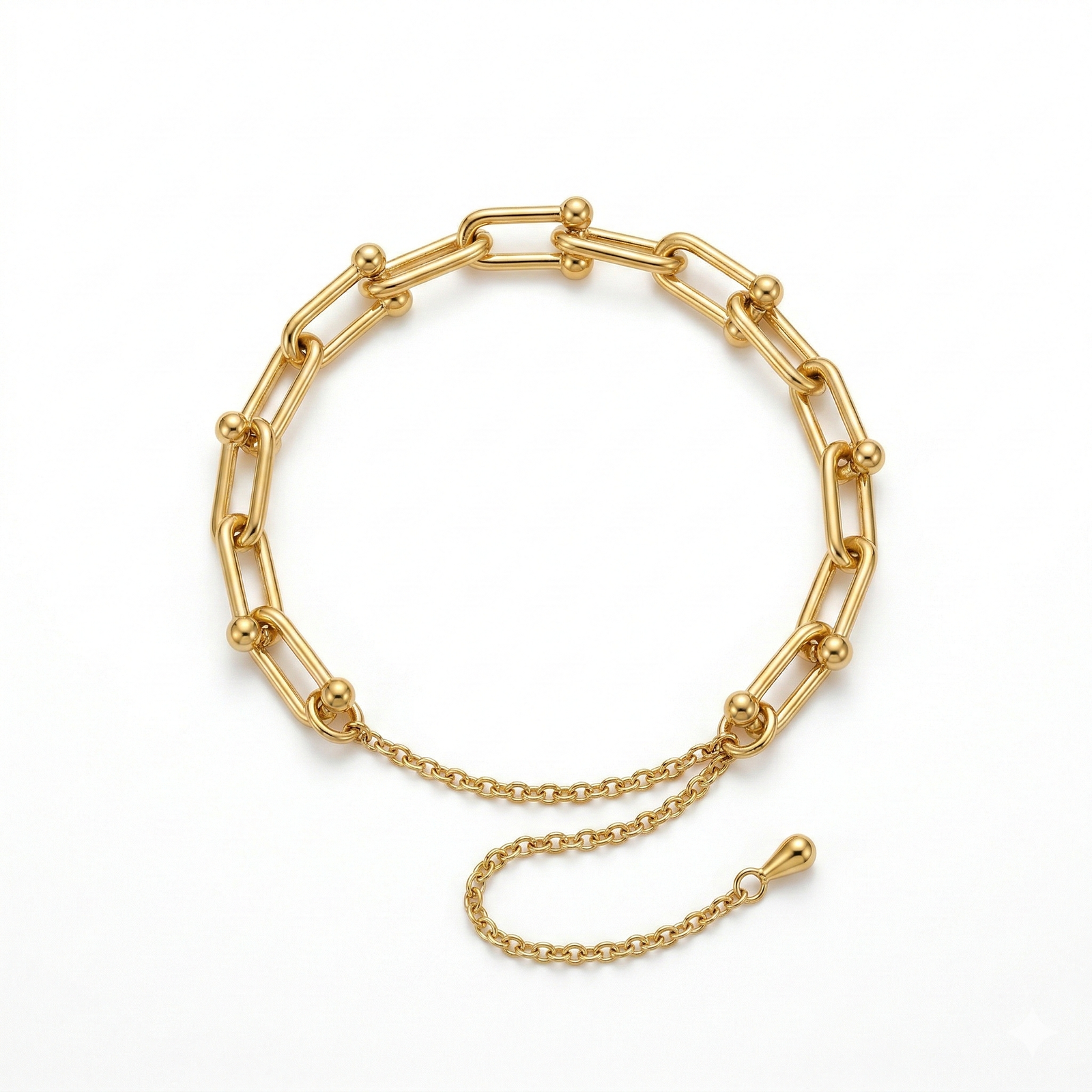Golden U-Link Chain Bracelet