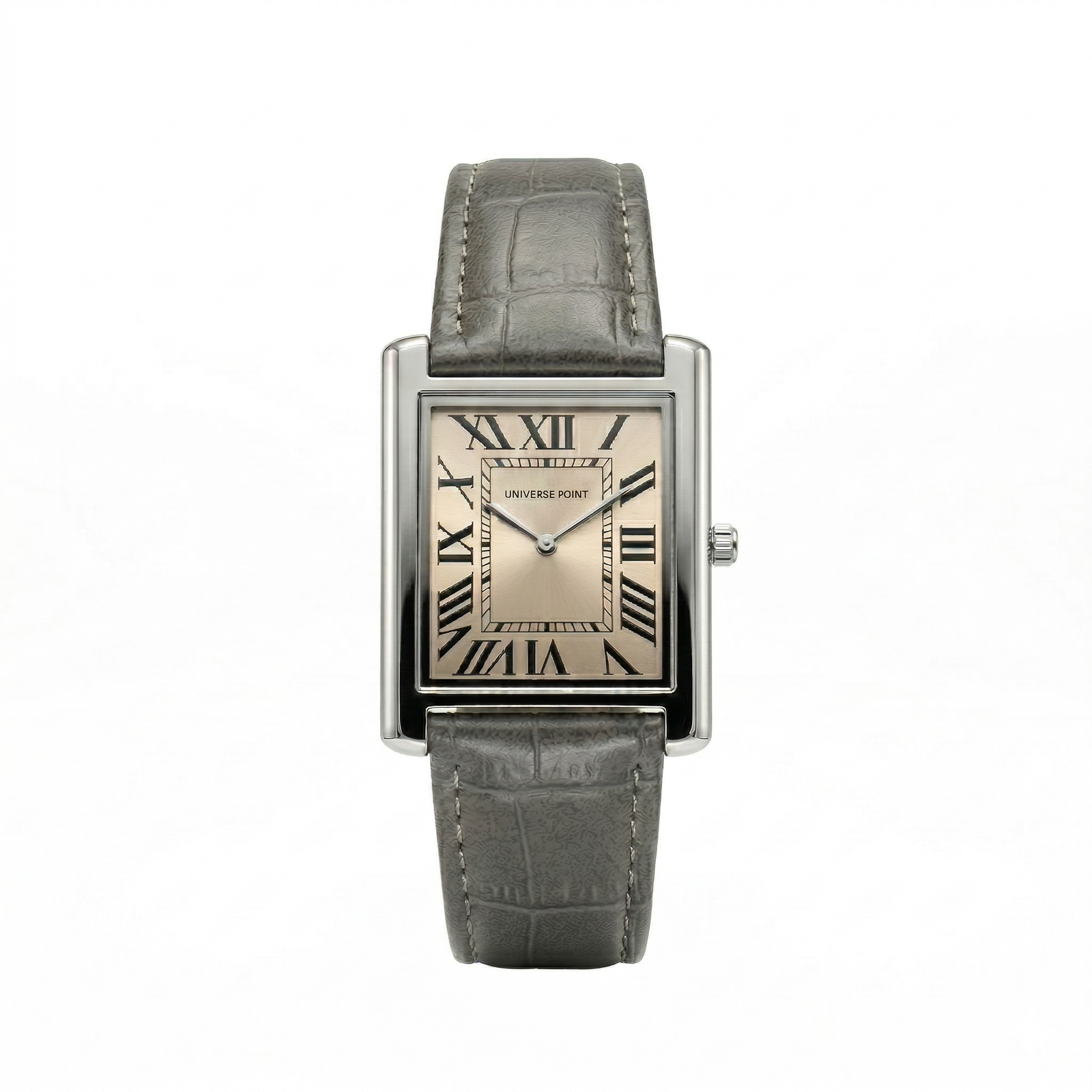 Classic Grey Leather Watch