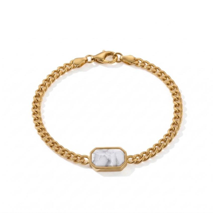 Gold Curb Chain Bracelet