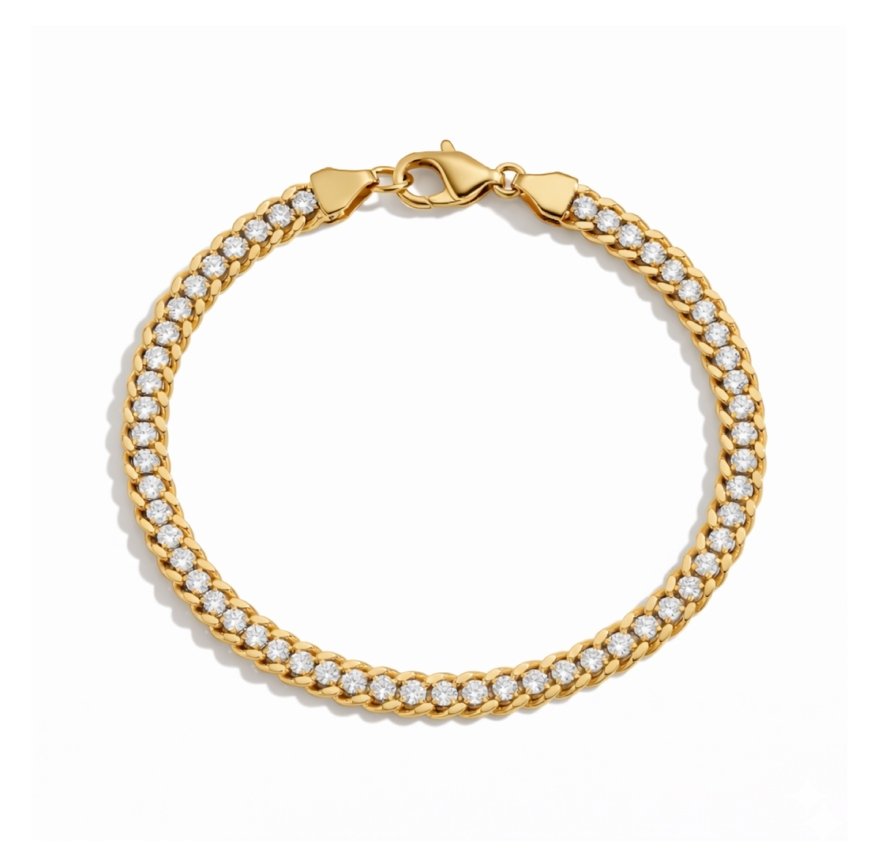 Gold Glitz Link Bracelet