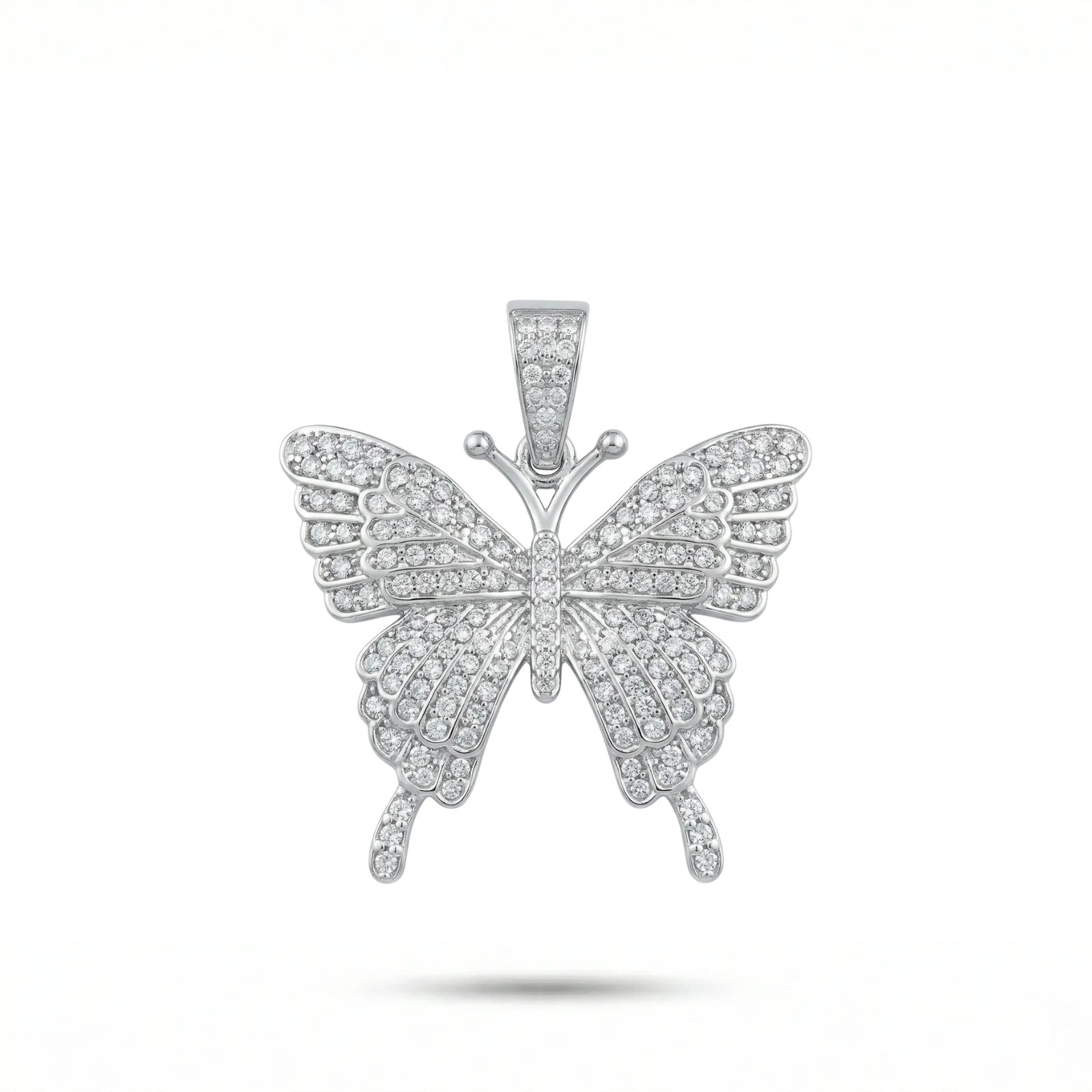 Iced Out Butterfly Pendant