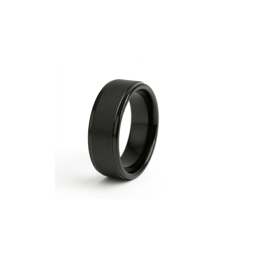 Minimalist Matte Black Ring