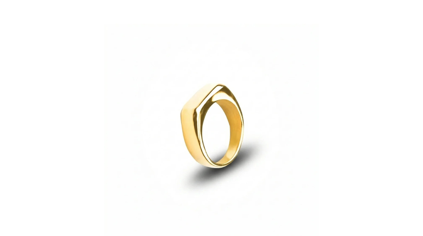 Rectangular Signet Ring Gold