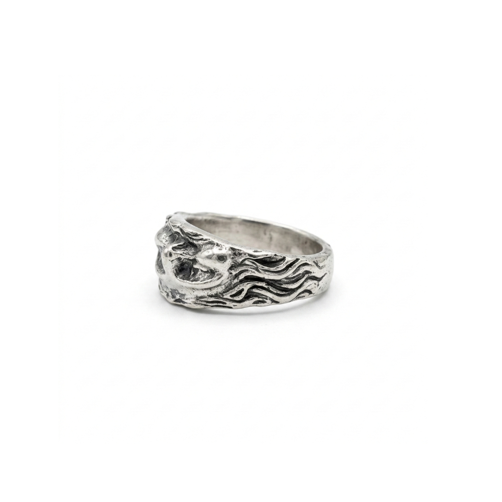 Ethereal Flowing Silver Band