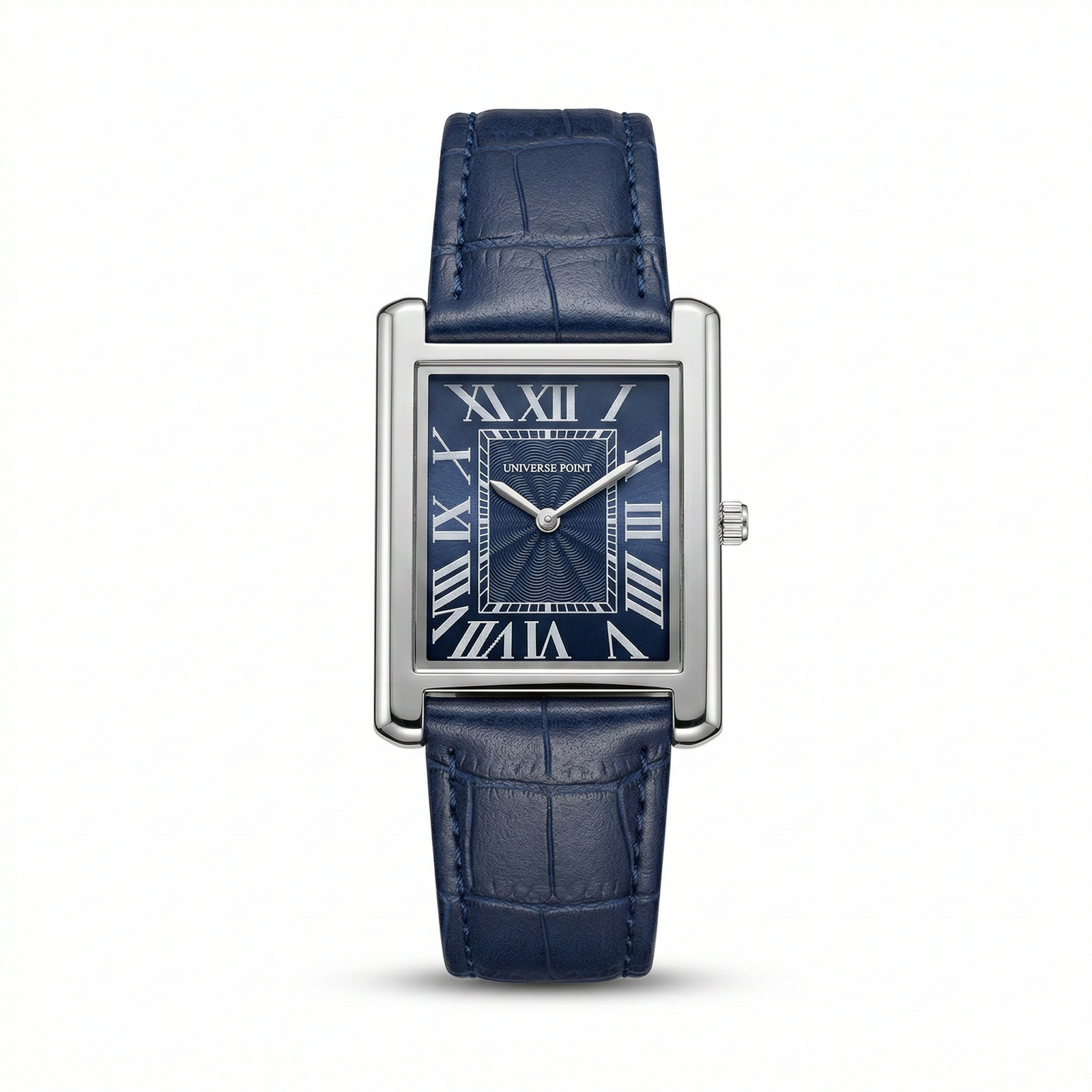 Classic Blue Rectangular Watch