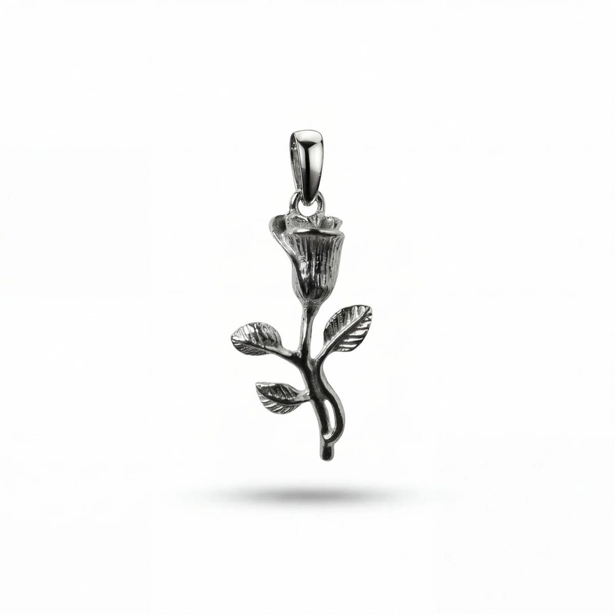 Silver Eternal Rose Pendant