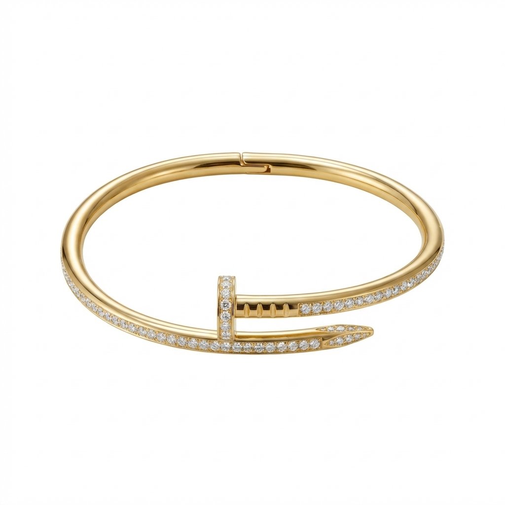 Gilded Edge Pave Nail Bangle