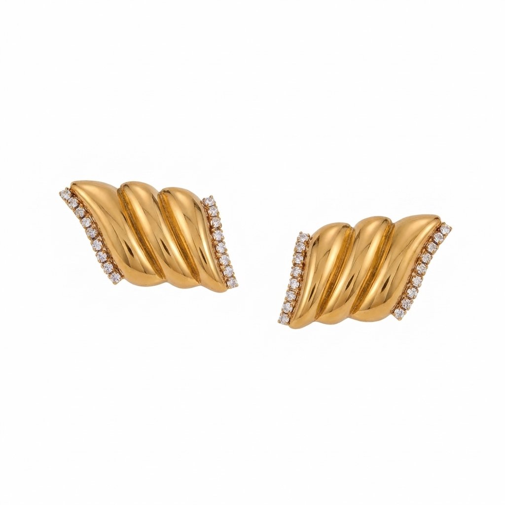 Golden Wave Studs