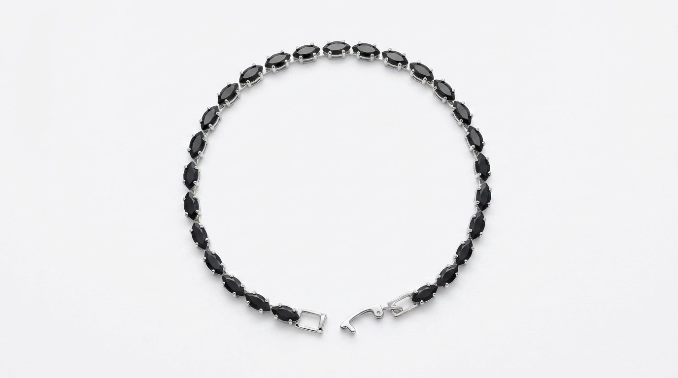 Midnight Marquise Ten nis Bracelet Black