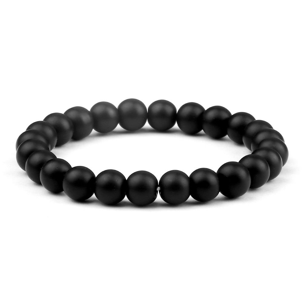 Midnight Matte Black Beaded Bracelet