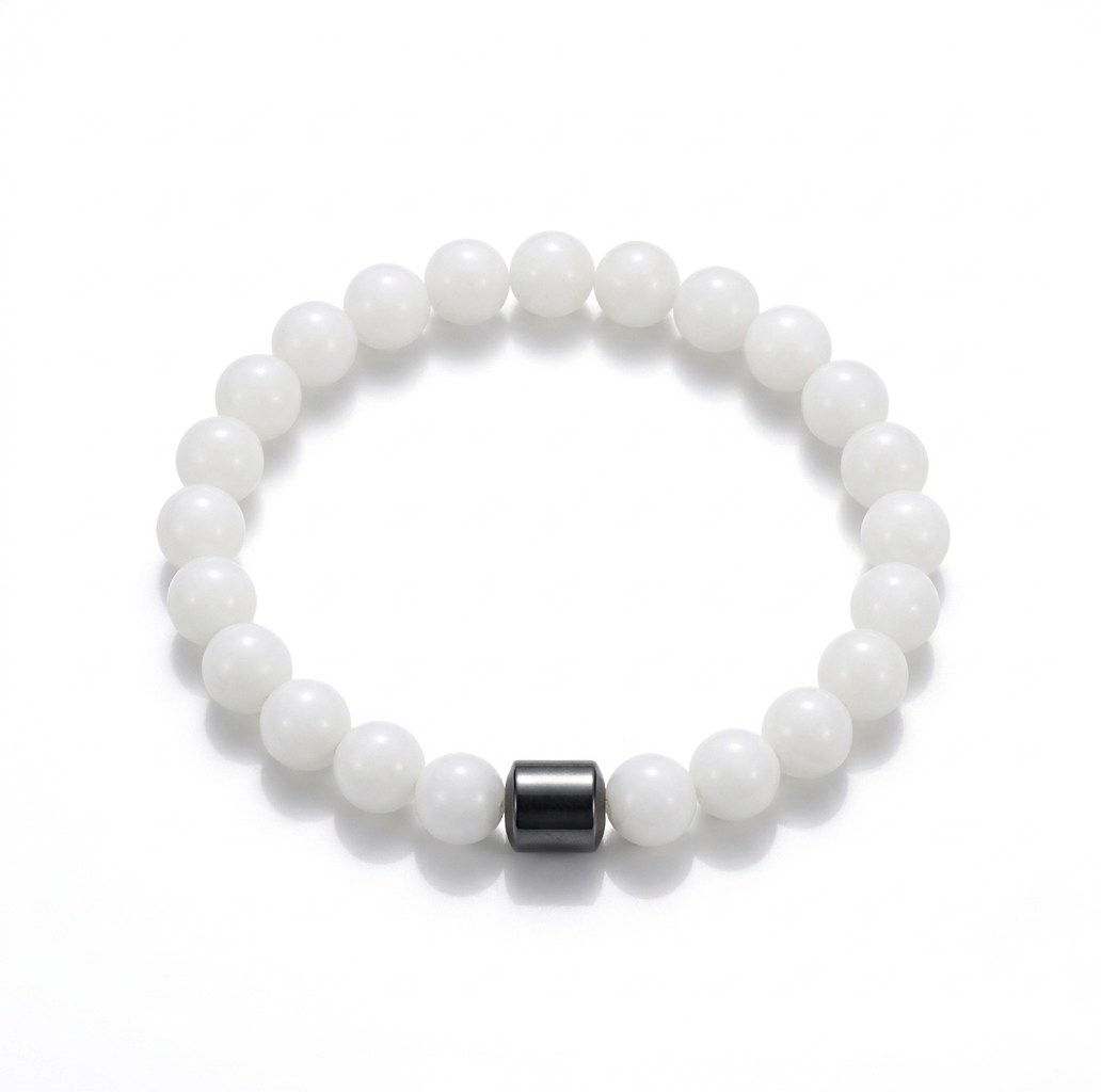 White Agate & Hematite Balance Bracelet