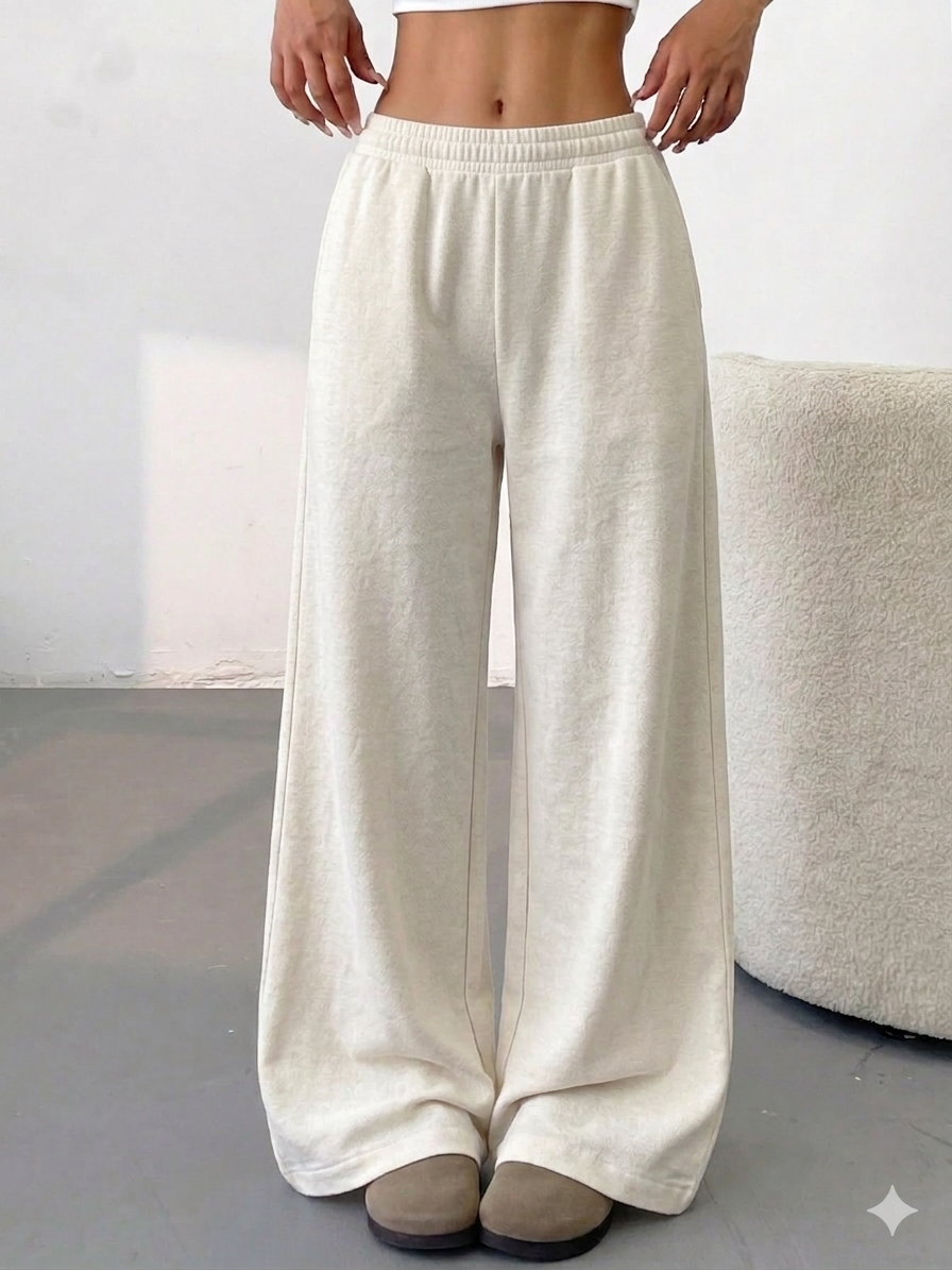 The Heritage Wide-Leg Lounge Pant White (Women)