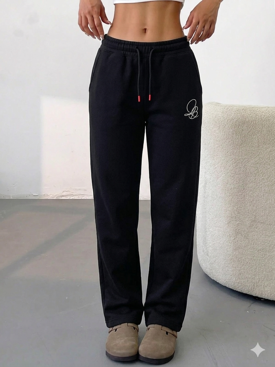 The Heritage Wide-Leg Lounge Pant Black (Women)
