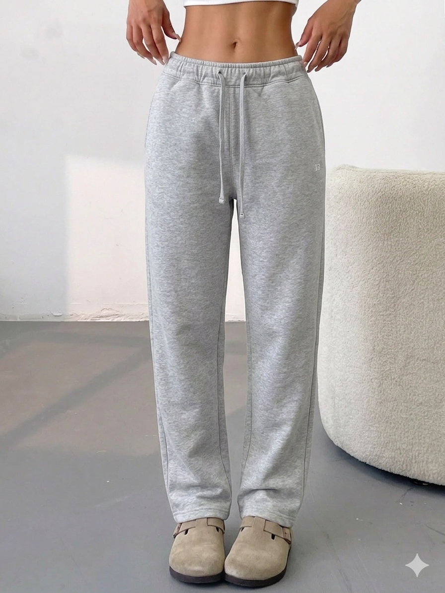 The Heritage Wide-Leg Lounge Pant Grey (Women)