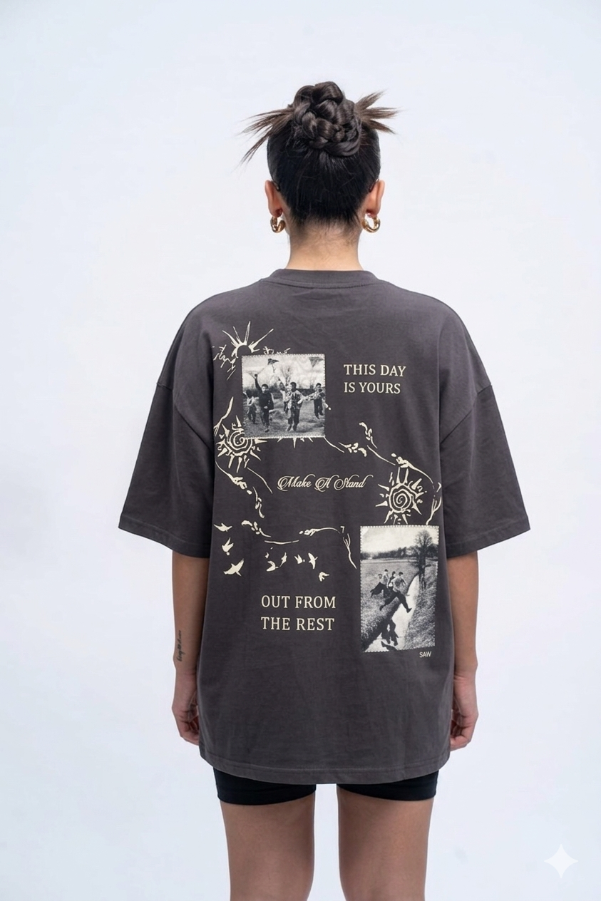 "Make A Stand" Oversized Vintage Graphic Tee