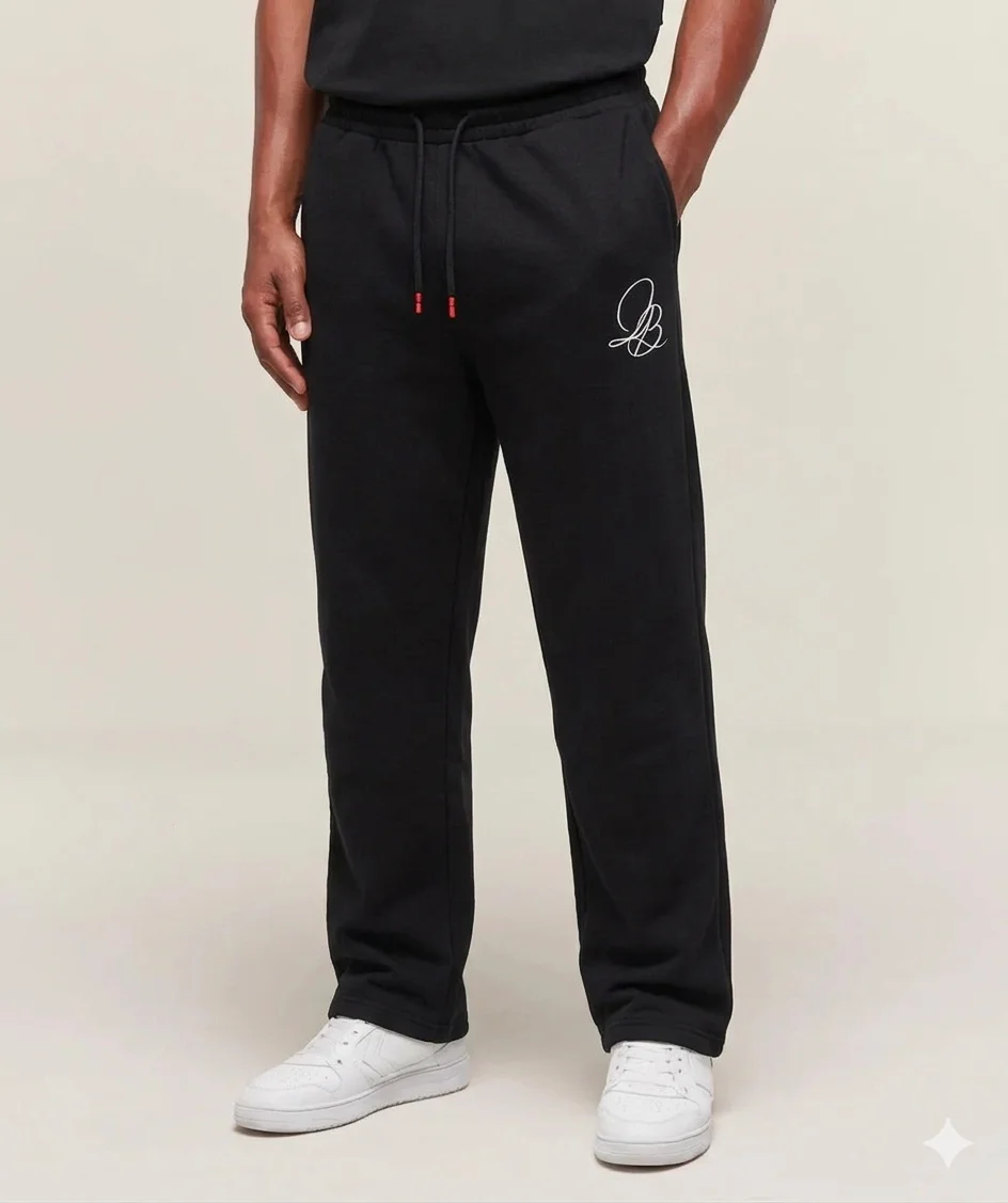 The Heritage Wide-Leg Lounge Pant Black