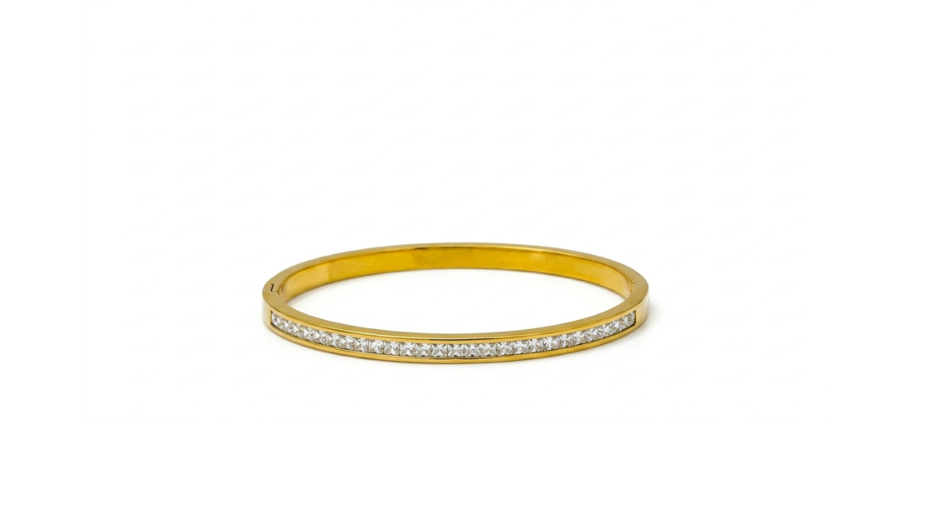 Channel Zircon Bangle