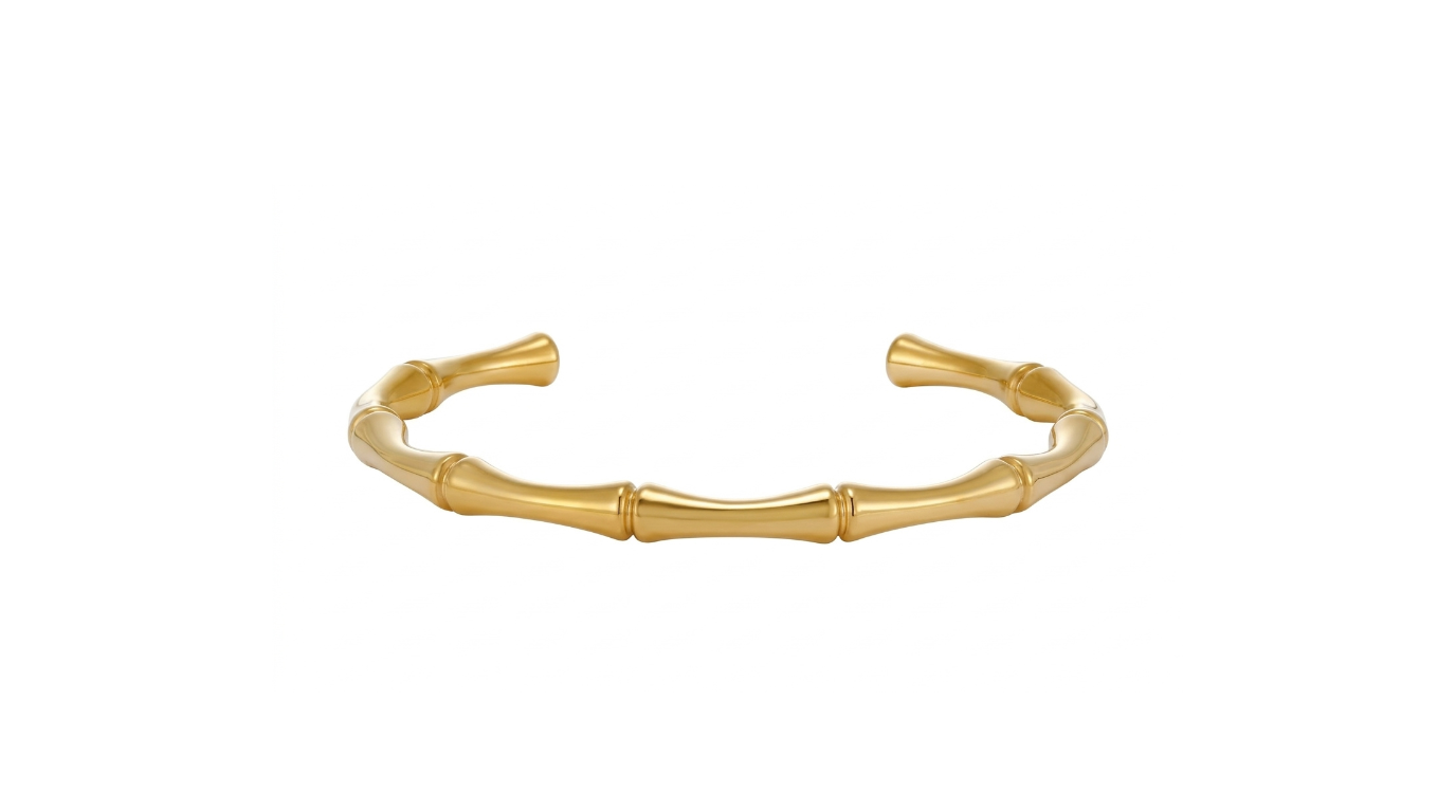 Golden Bamboo Cuff Bracelet