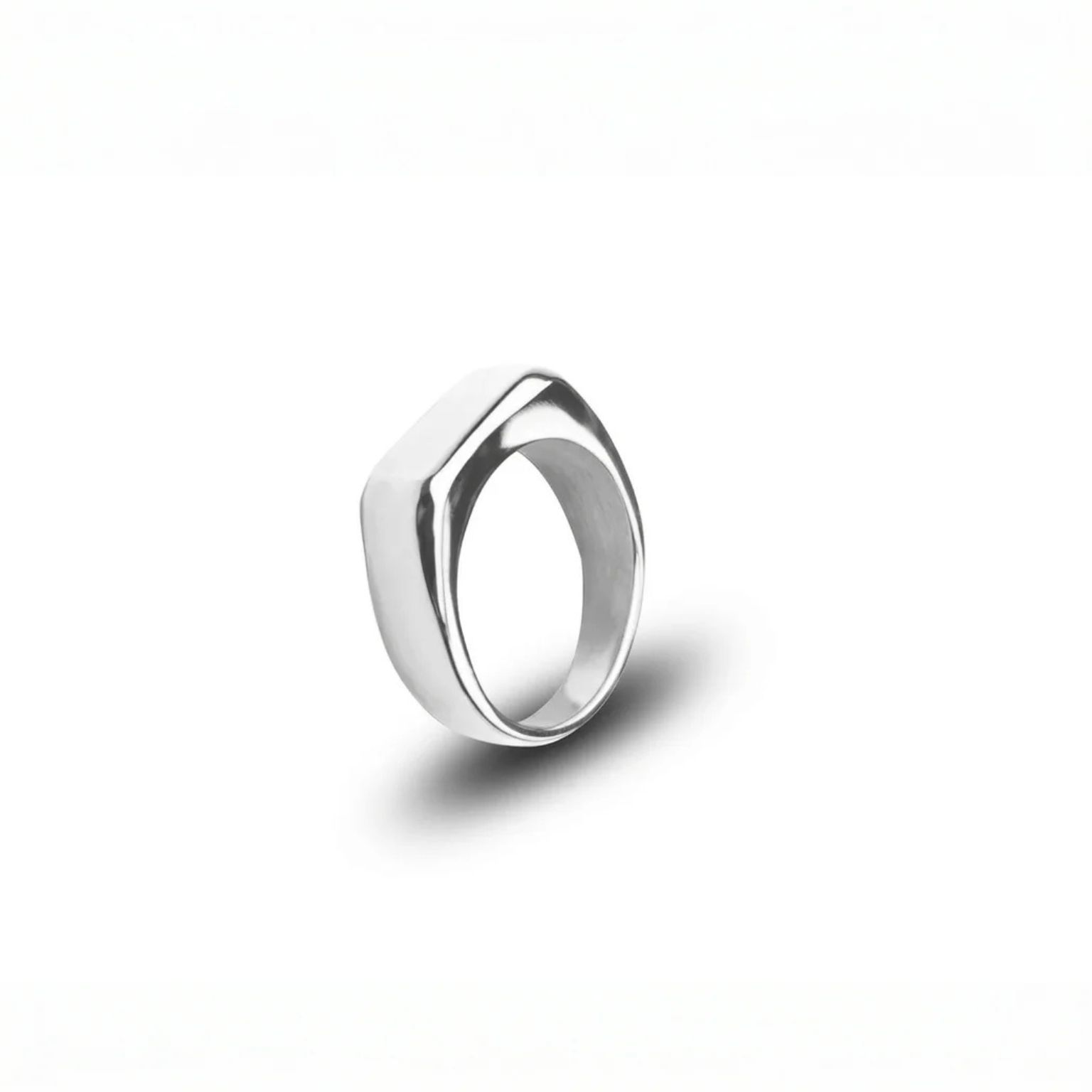 Rectangular Signet Ring Silver